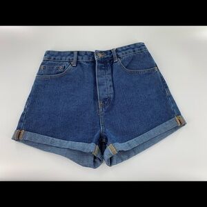 Forever 21 button fly hi rise jeans shorts size 29